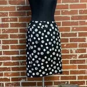 Banana Republic Polka Dot Career Linen Skirt 4